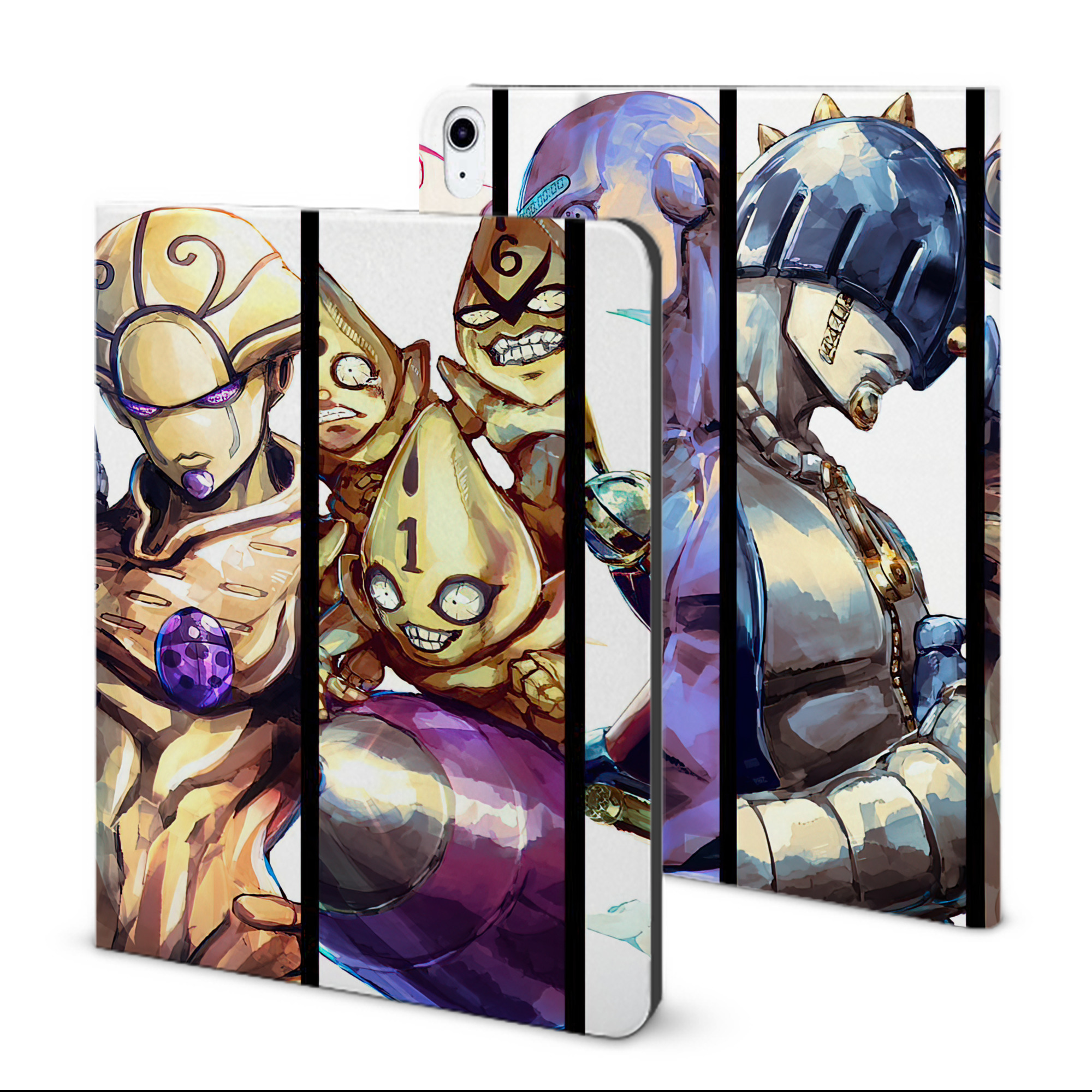 （画像用） ジョジョの奇妙な冒険 JoJo's Bizarre Adventure IPad ケース ブック型 PUレザー TPU 耐衝撃 軽量 薄型 ペン収納なし 全面保護 IPad 各モデル対応